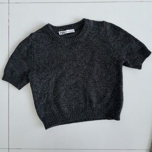 Zara grey cropped sweater top